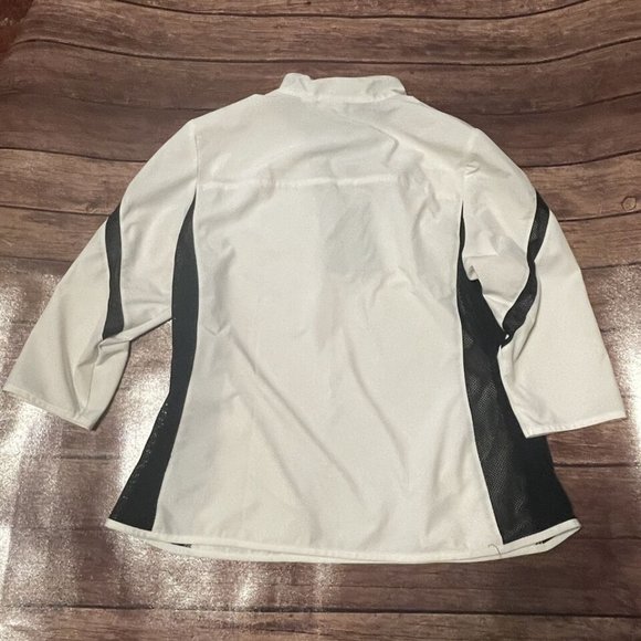 Women’s Weekends By Chico’s White Windbreaker Jacket Size 2 (Large 12) - Picture 5 of 5